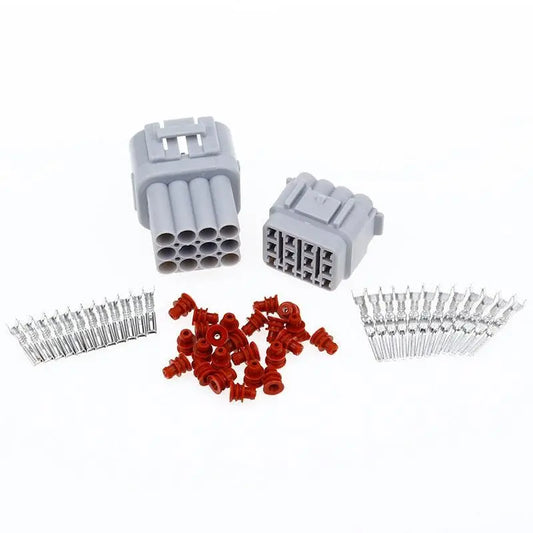 1 Set 12 Pin Way Sealed Electrical Wire Connector Plug Waterproof 2.2mm to 2.5mm For Auto Car - electrical center b2c