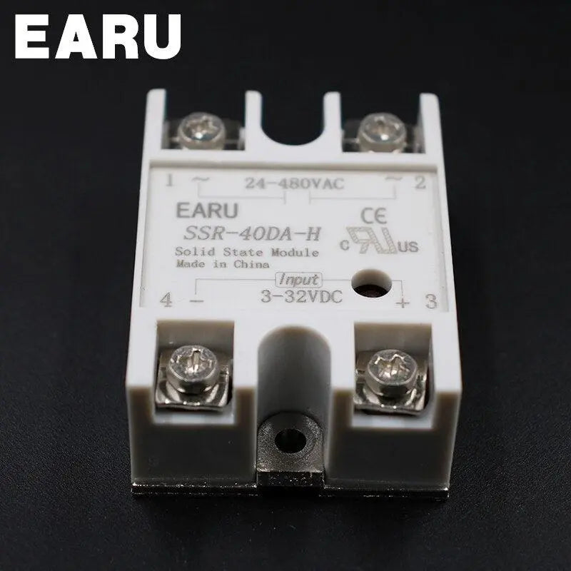 1 pcs 40A 250V SSR-40DA-H Solid State Relay Module 3-32V DC TO 90-480V AC SSR 40DA-H SSR Resistance Regulator - electrical center b2c