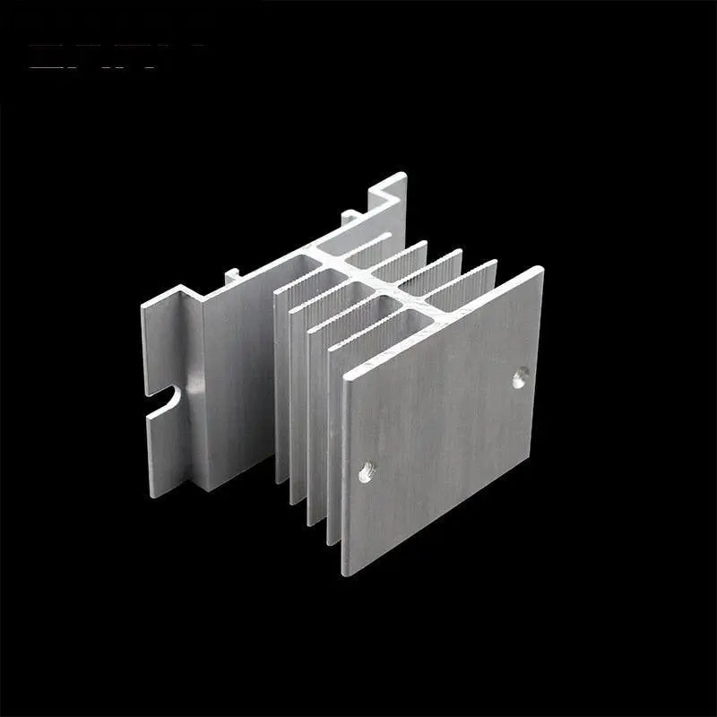 1 pcs New Aluminum Fins Single Phase Solid State Relay SSR 10A to 40A Aluminum Heat Sink Dissipation Radiator Newest Rail Mount - electrical center b2c