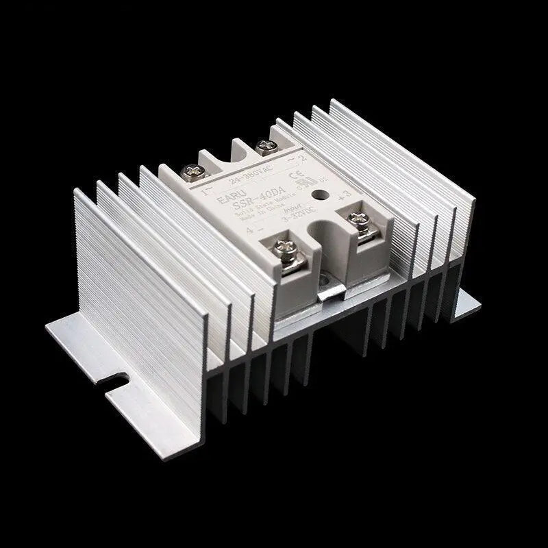 1 pcs W shape Aluminum Single Phase Solid State Relay SSR Heat Sink Base Small Type Heat for 10A to 100A Radiator Wholesale Hot - electrical center b2c
