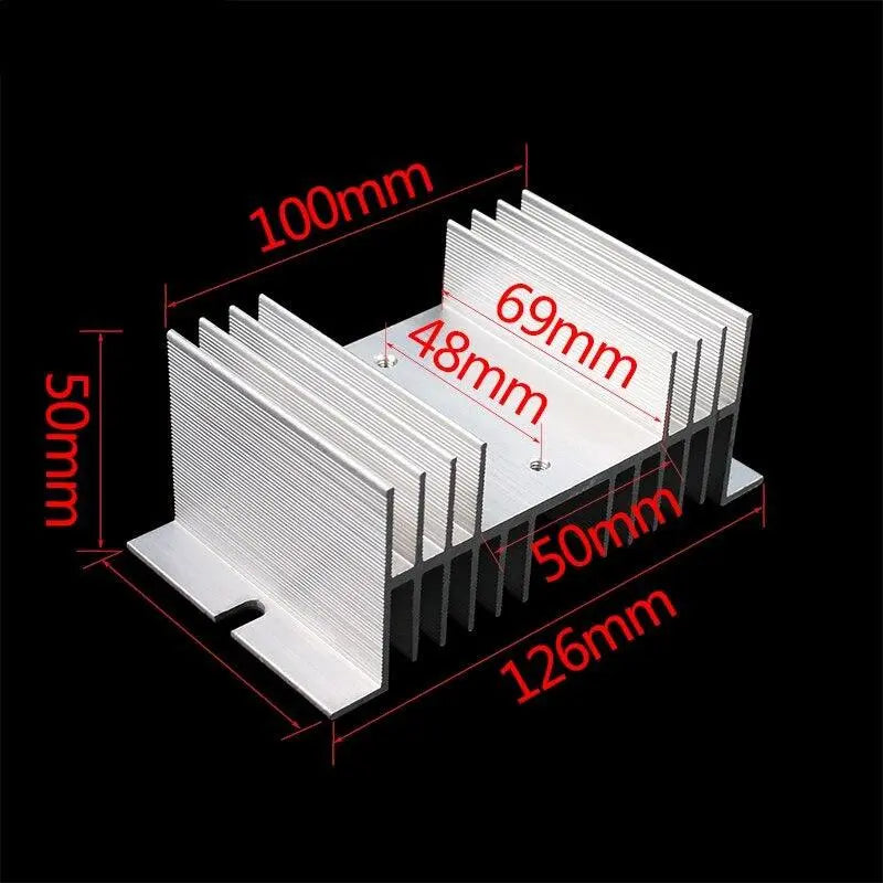 1 pcs W shape Aluminum Single Phase Solid State Relay SSR Heat Sink Base Small Type Heat for 10A to 100A Radiator Wholesale Hot - electrical center b2c