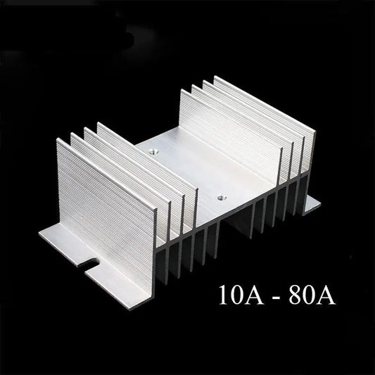 1 pcs W shape Aluminum Single Phase Solid State Relay SSR Heat Sink Base Small Type Heat for 10A to 80A Radiator Wholesale Hot - electrical center b2c