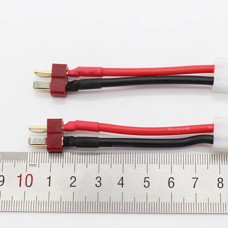 100 Pcs/Lot Tamiya Female To Dean Plug Male 14 AWG 60mm Wire Connector