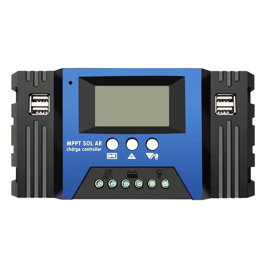 100A/60A/50A/40A/30A 12V/24V Auto Solar Charge Controller MPPT Controllers LCD Dual USB Output Solar Panel PV Regulator