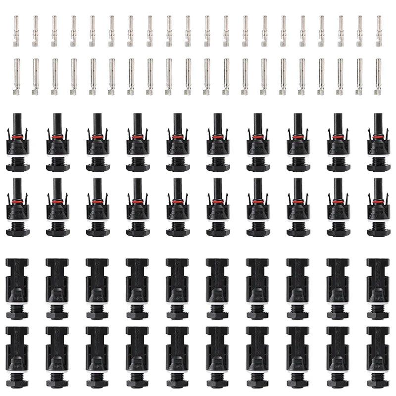 Free Shipping 10/20/40/100PCS Solar PV Connectors for Solar Panel Mount Inverter Panel IP67 DC1000V Solar connector PV coupler