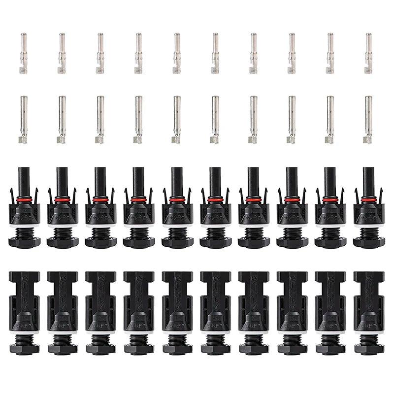 Free Shipping 10/20/40/100PCS Solar PV Connectors for Solar Panel Mount Inverter Panel IP67 DC1000V Solar connector PV coupler
