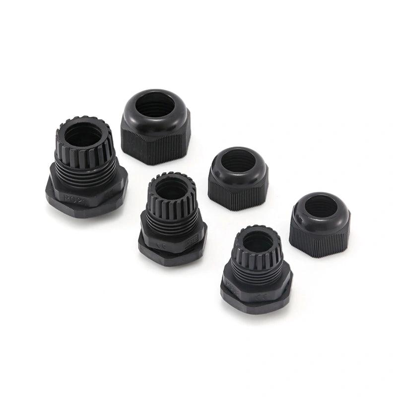 10Pcs PG cable gland black PG7 9 11 13.5 16High Quality IP68 Wire Plastic Waterproof Connector Cable Sleeve Adjustable Joints - electrical center b2c