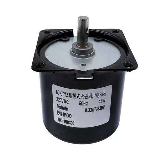110V 220V AC 14W Micro Gear Motor 60KTYZ 50Hz Permanent Magnet Synchronous Motor Low Speed 2.5 5 10 15 20 30 50 60 80 110 rpm