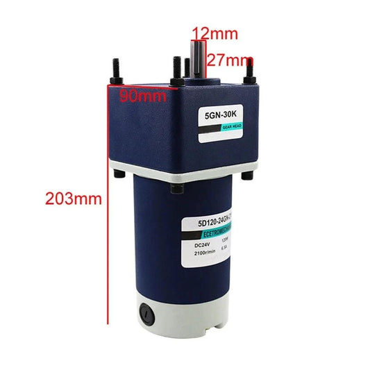 120W DC Gear Motor 12V 24V High Torque 245KG Reducer Speed 10rpm -600rpm Permanent Magnet Gearbox Motor Long Life Low Noise 12 V,12v motor high torque,high torque low rpm electric motor