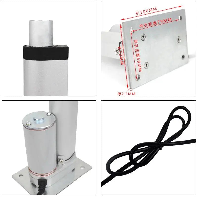 12V 24V DC Linear Actuator 1000N Telescopic Rod 20mm 30mm 50mm 100mm 400mm 450mm Electric Lineal Actuador Lift Platform Table - electrical center b2c