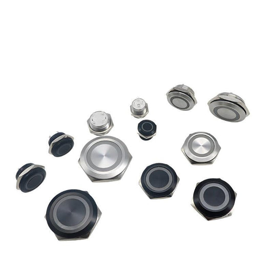 metal push button 19mm,19mm Short Stroke Mini Waterproof Metal Push Button Switch Power Led Light