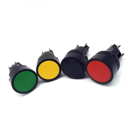 1Pcs 22mm Momentary Push Button Switch Red Green Blue Yellow Black White Normal Open/normal Close XB2-EA142 XB2-EA131
