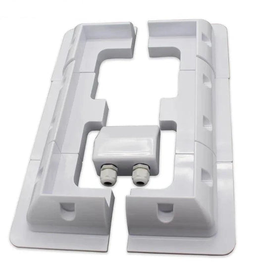 1sets/Lot White Color ABS Solar Panel Mounting Bracket Kits Cable Entry Gand Ideal 7pcs/set for Caravan Motorhome RV