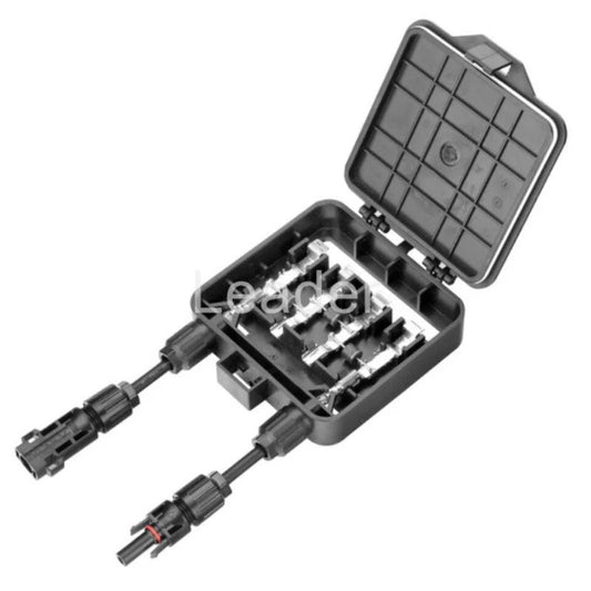 2 Pcs/lot Top Quality 4 Way PV Junction Box Combiner Boxes for Solar Energy System, 3 Diodes Solar JB with Connector XH0200