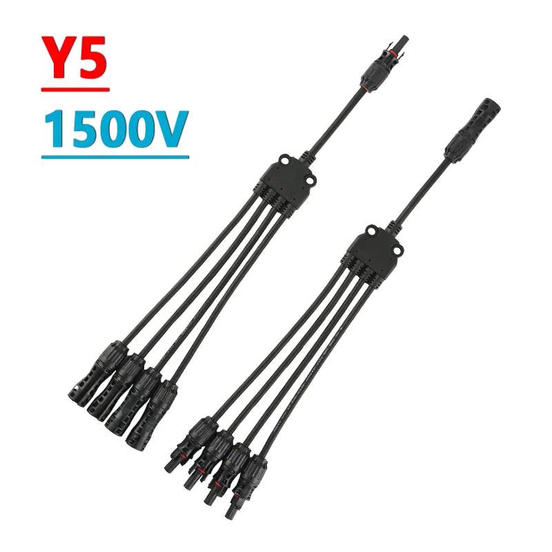 Wholesale 2 To 1 Hot Selling PV Y Branch Connector With 4mm2 1000V 30A Solar Cable For pv Stecker combiner box 2 in 1 out