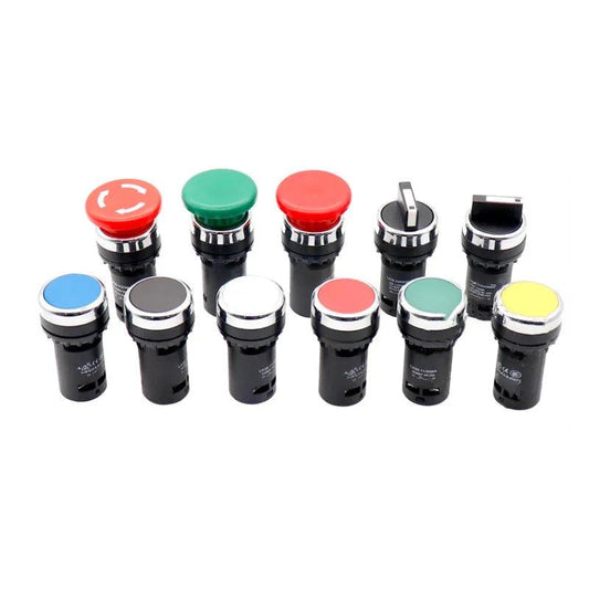22mm Economical LA38-11/206A Button Switch Knob Switch Emergency Stop Switch Normal Open + Normal Close,la38 series button switch,buzzer 22mm