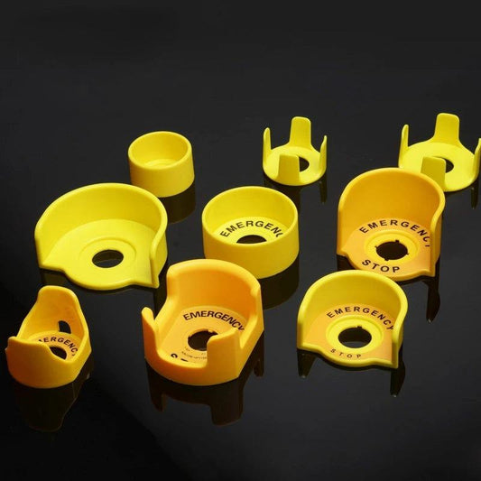 22mm yellow emergency stop button protection cover button switch emergency mushroom head protection seat protection cover ring,emergency stop button cover,e stop button cover,emergency push button cover