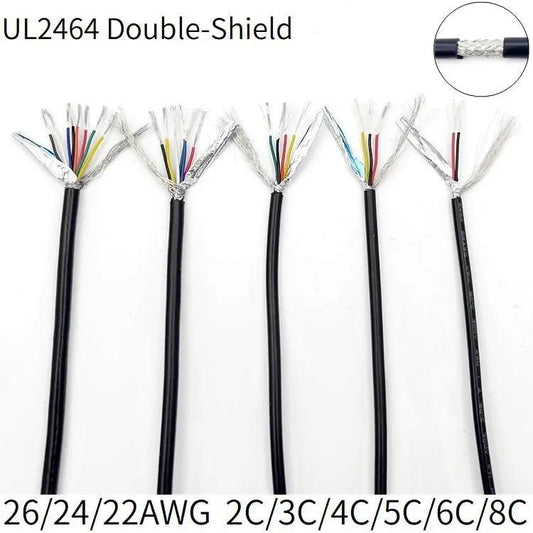 2/5/10M UL2464 Shielded Wire Channel Audio Line | 26, 24, 22AWG/2-8Cores Optional - electrical center b2c