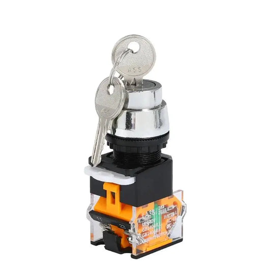 Electrical Rotary Switch Knob 22mm 2/3 Position Selector Power Key Switch Self-Locking 1NO 1NC LA38-11Y2 LA38-11Y3 - electrical center b2c,la38 series button switch