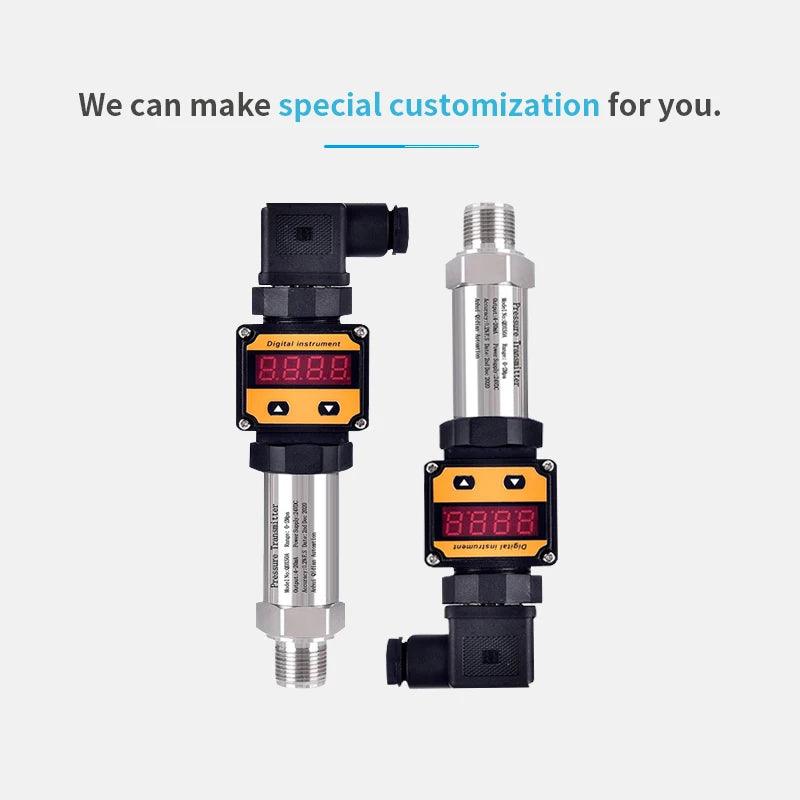 4-20mA RS485 output Pressure Transmitter 0-16Mpa 30bar LED Digital Display Fuel level Sensor Transducer
