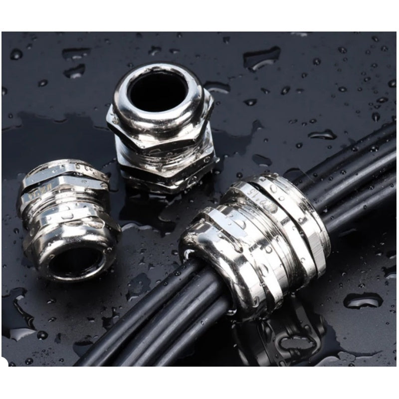 Brass Nickel‑Plated Cable Gland IP68 Waterproof PG (PG7‑PG63)/ M (M6‑M88) Thread Cable Gland Connector