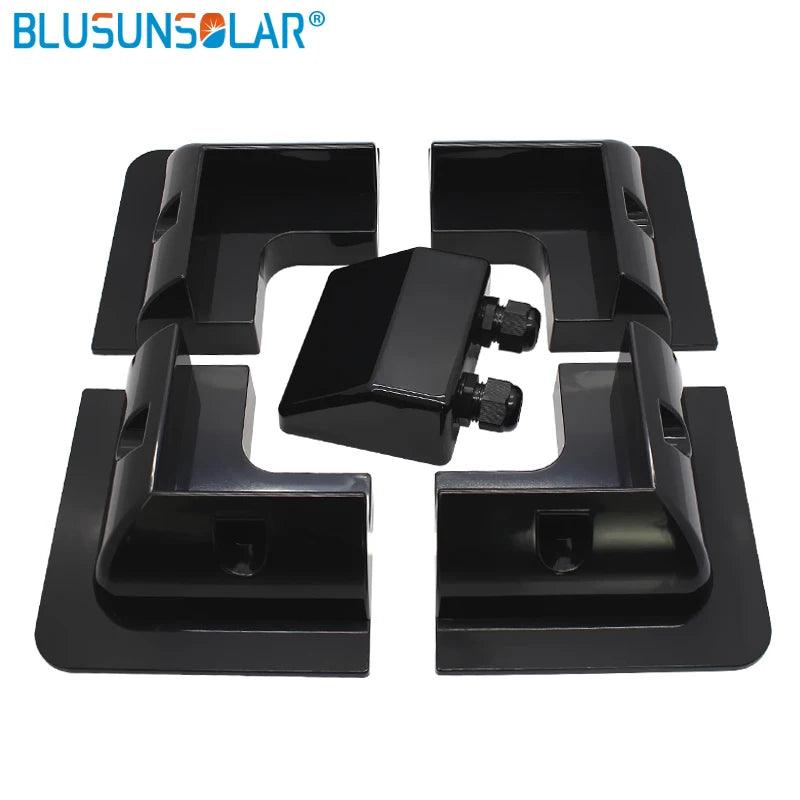 5 Set/lot Waterproof ABS Black Solar Panel Corner Mounting Bracket System for RV