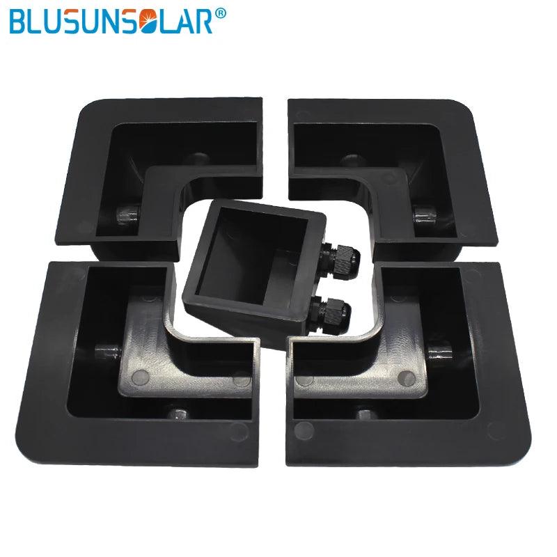 5 Set/lot Waterproof ABS Black Solar Panel Corner Mounting Bracket System for RV