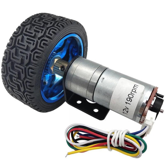 65mm 85mm 130mm Wheel Hub Motor Kit Encode DC 6V 12V 24V Speed 12- 1360rpm Metal Gearbox Encoder Moter RC Car Robot JGA25-370,electric hub motor for car,hub motors,wheel motor