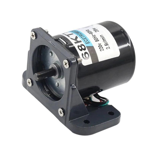 68ktyz Permanent Magnet Synchronous Motor 28W AC 110V 220V Metal Geared Speed 2.5rpm-110rpm Torque 100KG Reversed Forward CW CCW