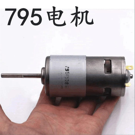795 DC Motor Front Ball Bearing 24V 6000 rpm Low Speed High Torque Motor Built in Cooling Fan,24v dc gear motor high torque