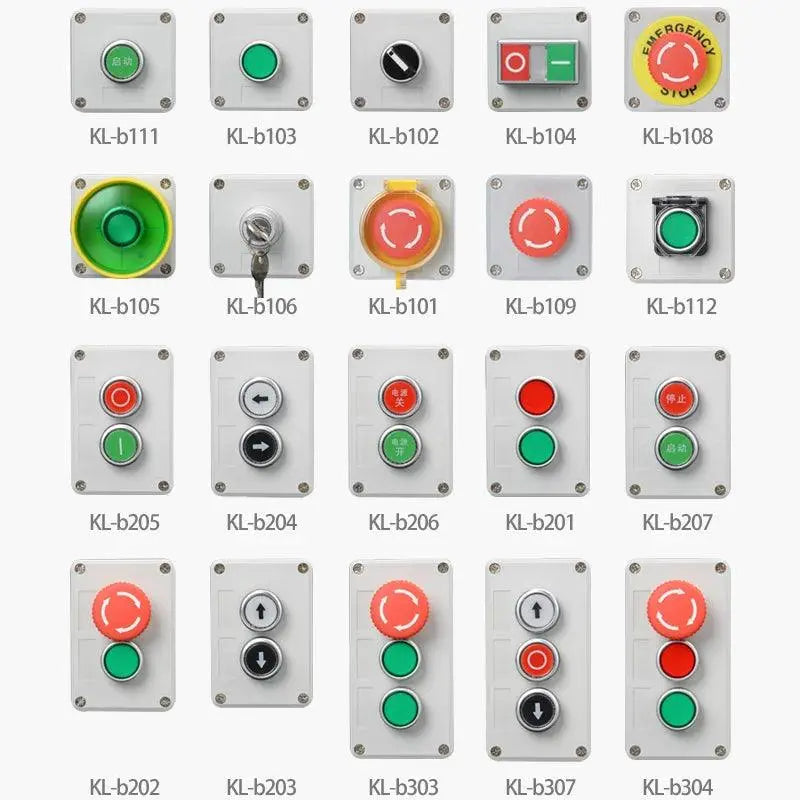 Arrow symbol indicates start and stop self-reset Momentary Waterproof button box switch emergency stop industrial control box - electrical center b2c
