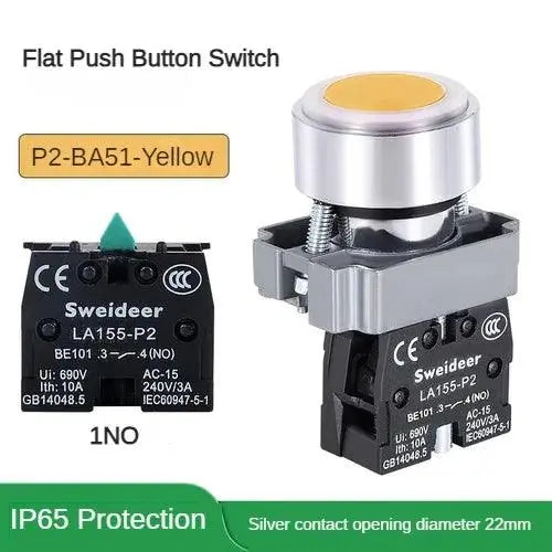 22mm Waterproof Buttons Switch START STOP BA31/BA42 2/3 Way Emergency BD21/BD33 Momentary Latching Turn on Off for Electric - electrical center b2c