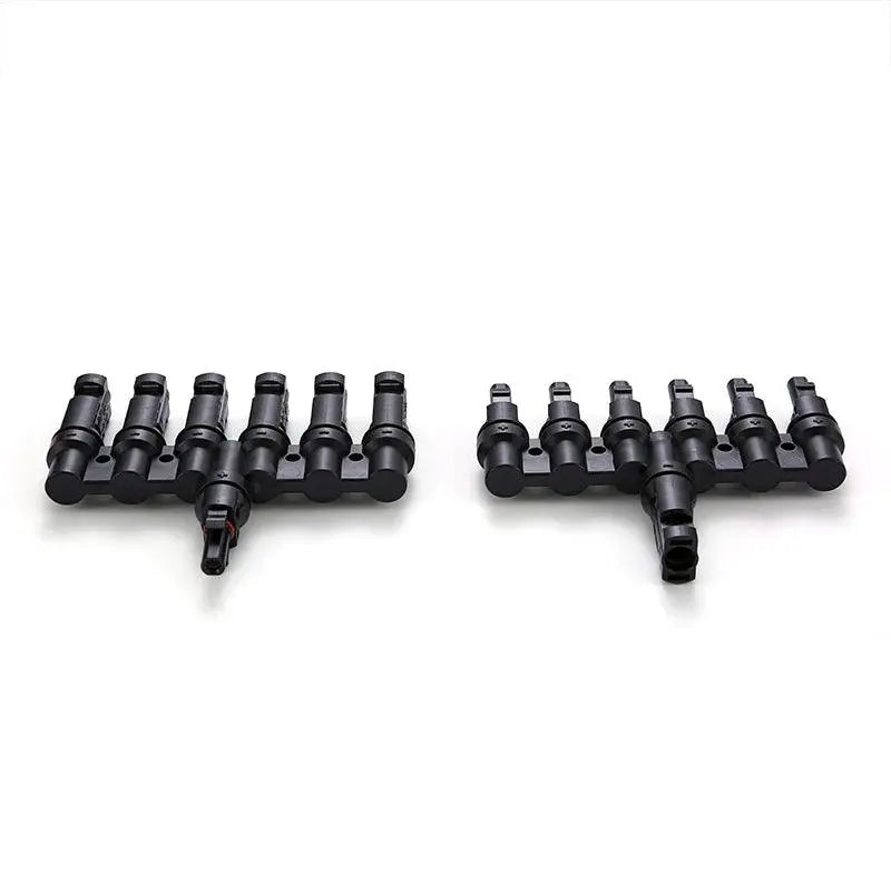 1 Pair x Male Female M/FM 6 to 1 Solar Panel Connector Cable Splitter Adapter PV 6T Branch parallel Connector - electrical center b2c