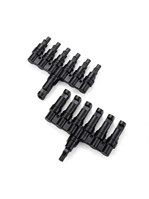 1 Pair x Male Female M/FM 6 to 1 Solar Panel Connector Cable Splitter Adapter PV 6T Branch parallel Connector - electrical center b2c