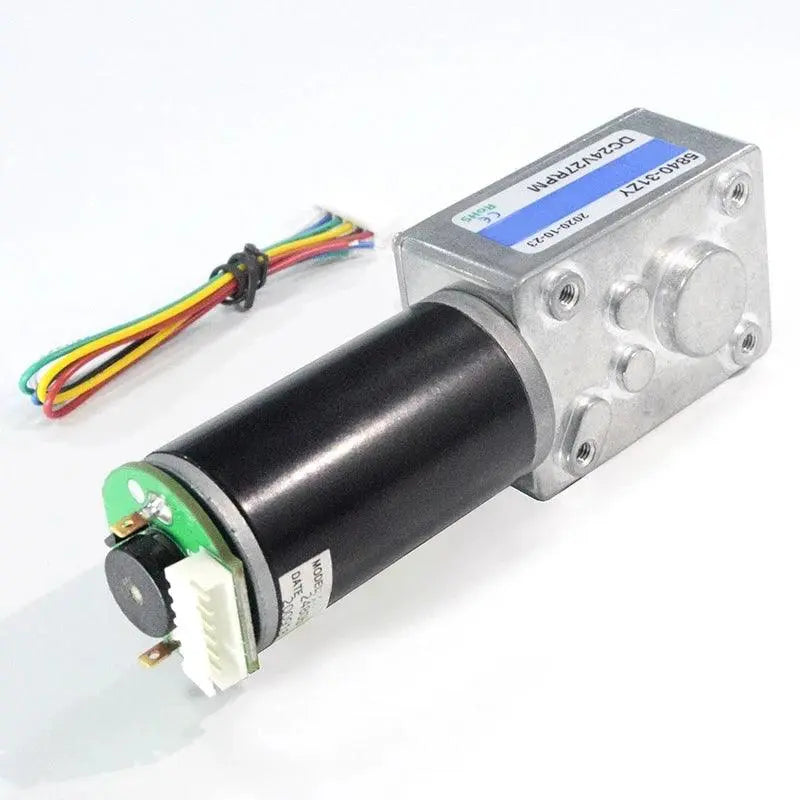 High Torque 12v DC Motor 24V Electric Motor Worm gear motor With Encoder - electrical center b2c