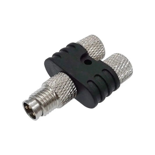 M8 Y-branch 3-way Sensor connector male to female pipe conversion plug 3pin 4pin waterproof connectors - electrical center b2c