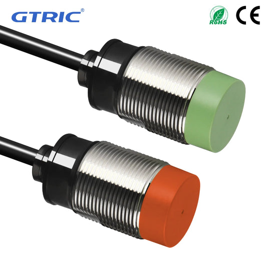 GTRIC PR30 Proximity Sensor Switch Non-Flush M30 Short NPN PNP 12-24V DC 15mm Sensing Distance Metal Inductive Proximity Switch