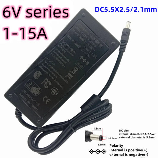 6V 6v 1A 2A 3a 4A 5A 5.5A 6A 10A 15A Switch Power Supply AC 110V-220V to DC Lighting Transformer Electronic Adapter Converter