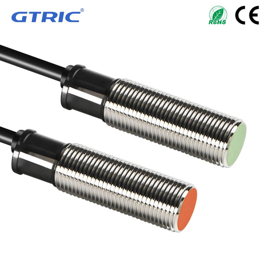GTRIC PR12-2DN PR12-2DP Inductive Proximity Sensor Switch M12 Flush PR12 Short Type 12-24V DC NPN PNP 2MM Metal Proximity Switch