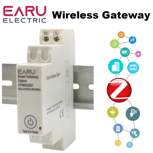 48555109744833,Tuya Wireless Zigbee Bridge Smart Home AC100~240V 50/60Hz Din-Rail Zigbee Gateway Hub Remote Control for Alexa Google Home