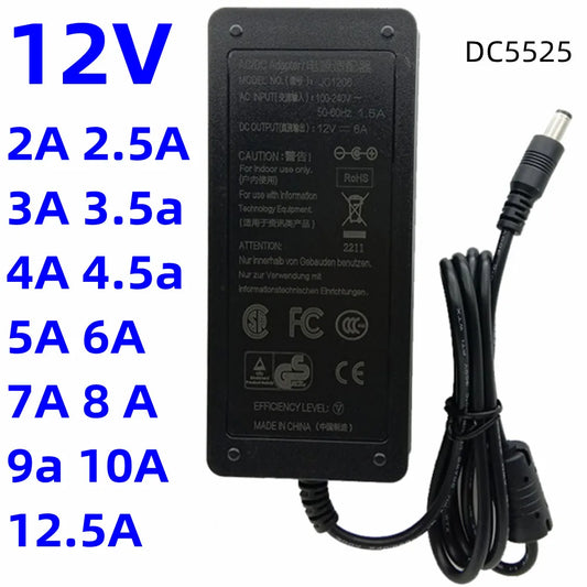 UK Plug DC Power Supply 12V 6A AC Adapter 18v 3a 24v 3.5A 2a 2.5A 15V 28V 30 32V 42V 48 36v 4a 4.5A 12v 5a 6a 7a 8A 9a 10A 12.5A Adaptor