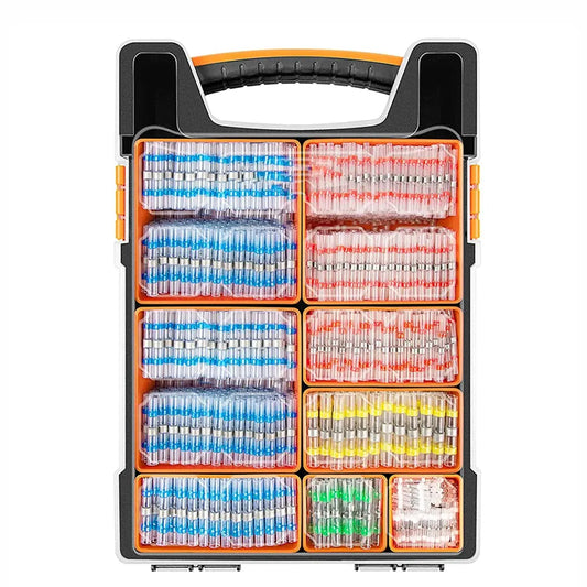 WOZOBUY Heat Shrinkable Wire Connectors SST21 Waterproof Sleeve AWG22-18 Butt Electrical Splice Tinned Solder Seal Terminal electrical center b2c