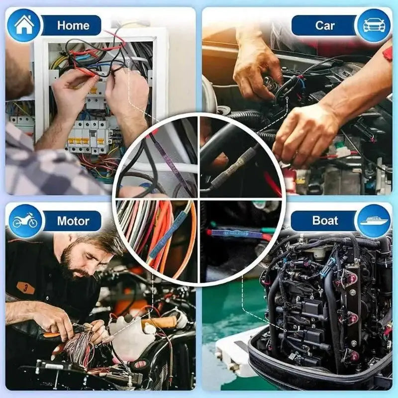 WOZOBUY Insulated Cable Connector Electrical Wire Crimp Spade Butt Ring Fork Set Ring Lugs Rolled Terminals Assorted Kit - electrical center b2c