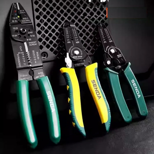SDA 6"/6.5"/7"/7.5"/8.5" Multi-Function Wire Stripper & Crimping Pliers, AWG Standard, Electrician 专用 Tool, Wire Cutter & Terminal Crimper