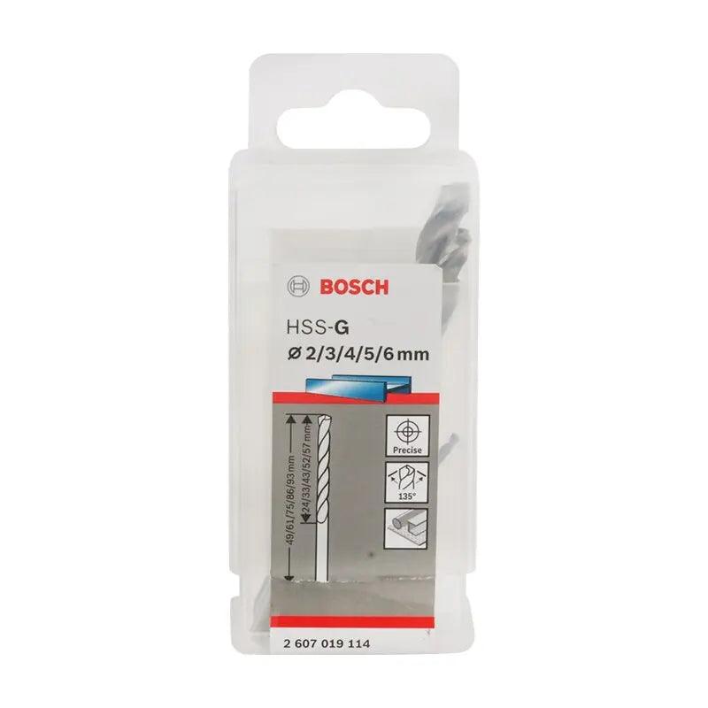 BOSCH- 5 HSS-G Twist Drill Bits Straight Twist Drill Bits| 2/3/4/5/6 mm - electrical center b2c