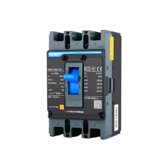 CHINT CE Certification MCCB NXM Series 3P 4P Molded Case Circuit Breaker NXM-63S/3300 NXM-250S/4300 NXM-630S/3300 10A-630A