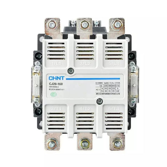CHINT CJ20-63 CJ20-100 CJ20-160 CJ20-250 CJ20-400 AC 220V 380V 63A 100A 160A 250A 630A Electric Magnetic 3 Phase AC Contactor