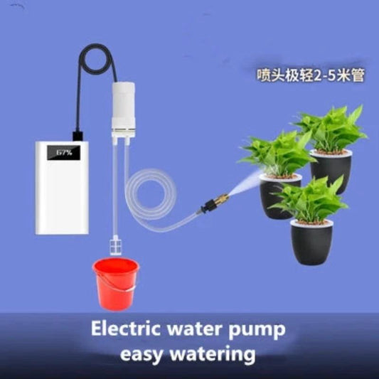 DC 5V Electric Water Pump USB Charging Treasure Watering Can Spray Gun Portable Multi-functional Household Water Pomp Adjust