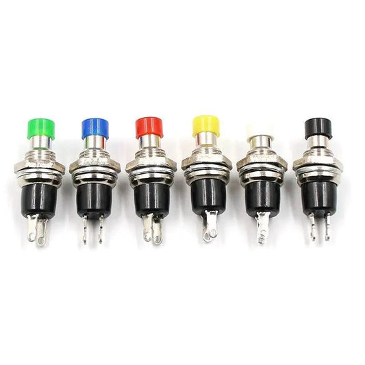 EARU- 10Pcs Micro DIY 7mm Thread 2 Pins Momentary Push Button Switch - electrical center b2c