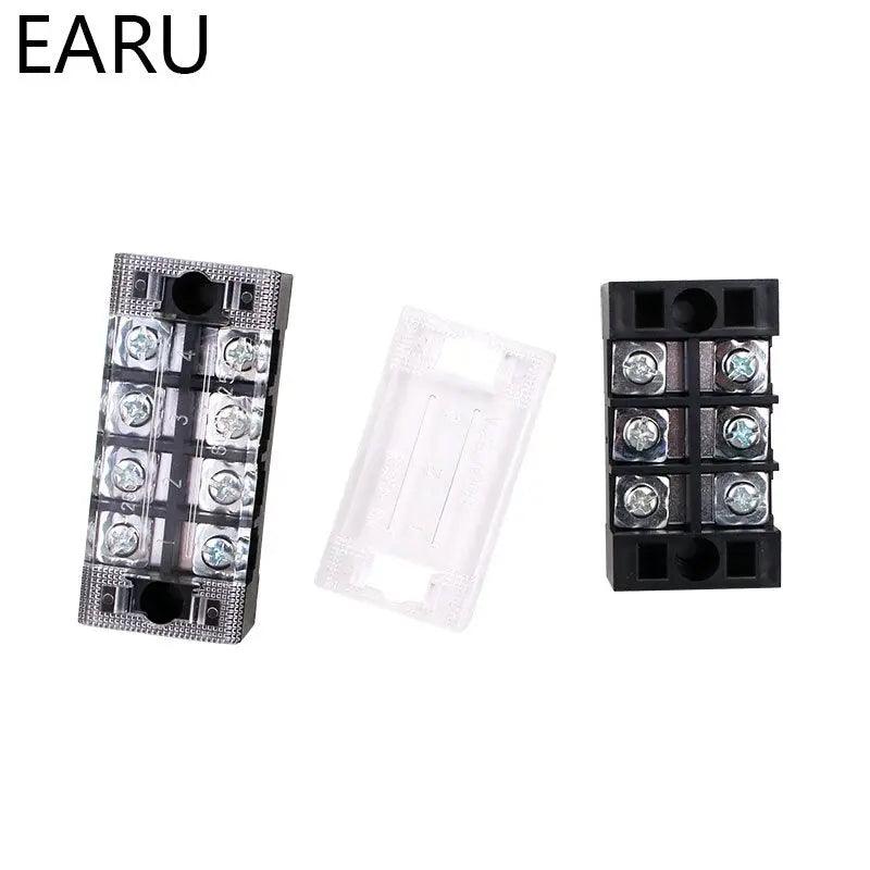 EARU- 1pc 25A 600V Dual Row Barrier Screw TB Series Terminal Block| 3 4 5 6 8 10 12 Positions - electrical center b2c